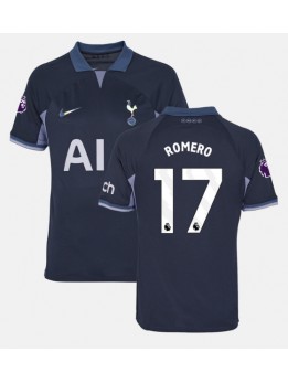 Billige Tottenham Hotspur Cristian Romero #17 Bortedrakt 2023-24 Kortermet